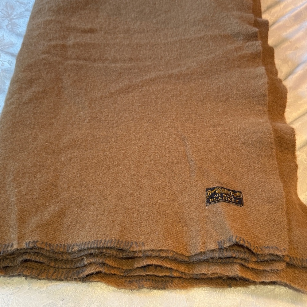 Brant Forde Brand Vintage All Wool Blanket - Brown - Picture 3 of 4